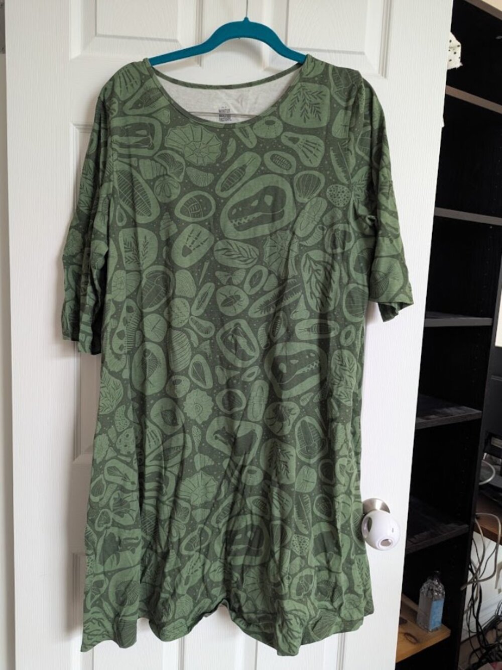 Winter Water Factory Green Fossil Dress